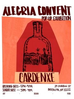 Our alcohol partners for the opening of the exhibition are @cardenxesotol & @primoelaperitivo 🍸 We will be serving cocktails from 5 - 9 pm on Saturday. RSVP now & don’t miss out on the Brooklyn convent experience.