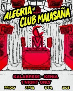 This Friday marks a special moment for @kalabrese.spatz & @kenny__joness as they present their latest single, Poema entre sexos, at @club_malasana
Recorded in Zurich at Kalabrese’s studio in 2024, the track is now ready to be shared with the world. On the keys @kayyak_music 🔒 Song available in all music platforms very soon.
Kenia will commence the night, presenting @kalabrese.spatz and the track, while we welcome @1nighttonly to the family. Tickets are moving fast. Make sure to arrive early.
Con mucha Alegria ❤️🔥
Flyer by @mafontropics