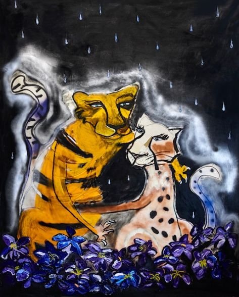 Hug under summer storm